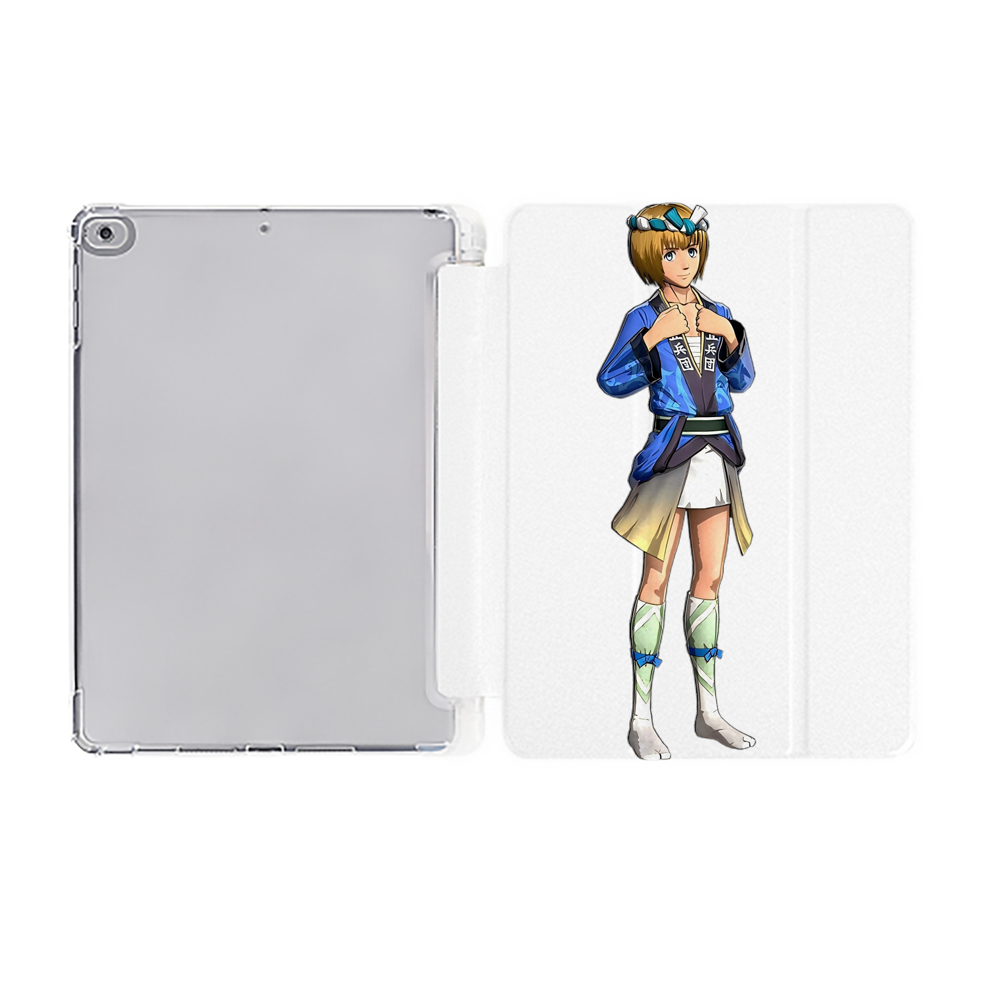 （画像用） 進撃の巨人 アルミン·アルレルト Attack on Titan Armin Arlert IPad ケース ペン収納付き 三つ折りスタンド PUレザー×シリコン 対応機種9.5/10.5/10.9インチ